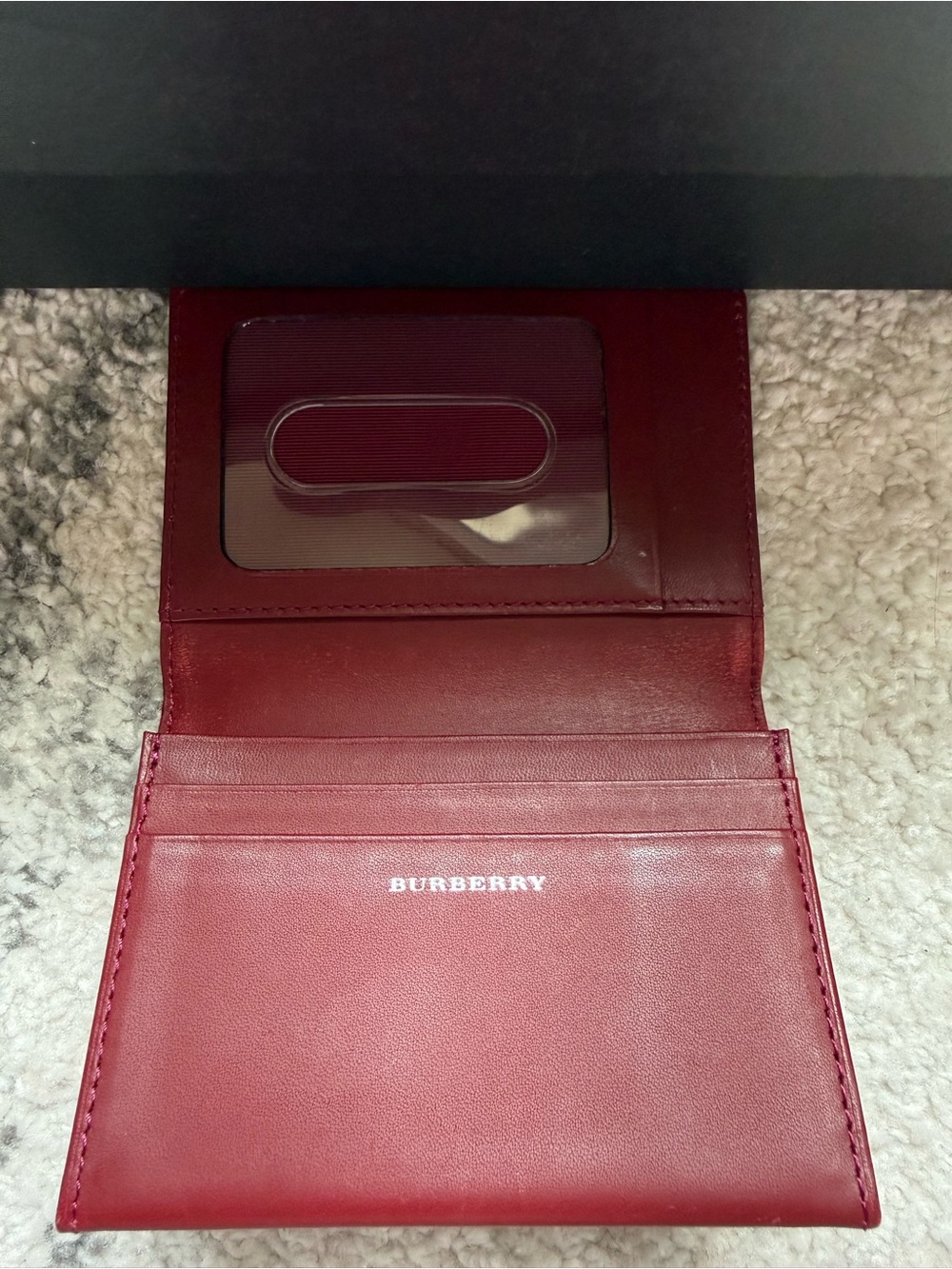 Burberry Red Leather Card Holder - Picture 3 of 5